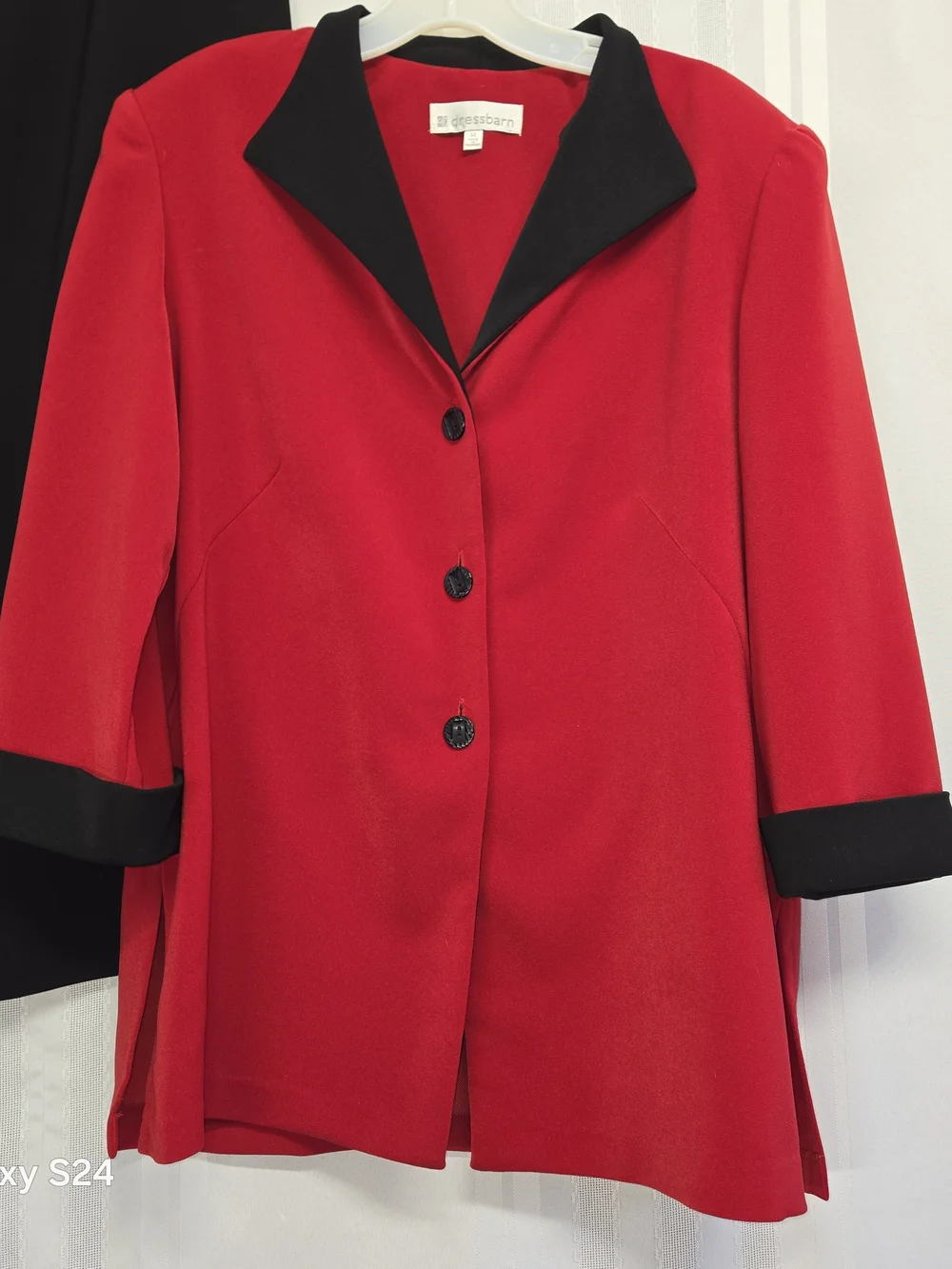 DRESS BARN 3PC SKIRT SET BLACK RED SIZE 14